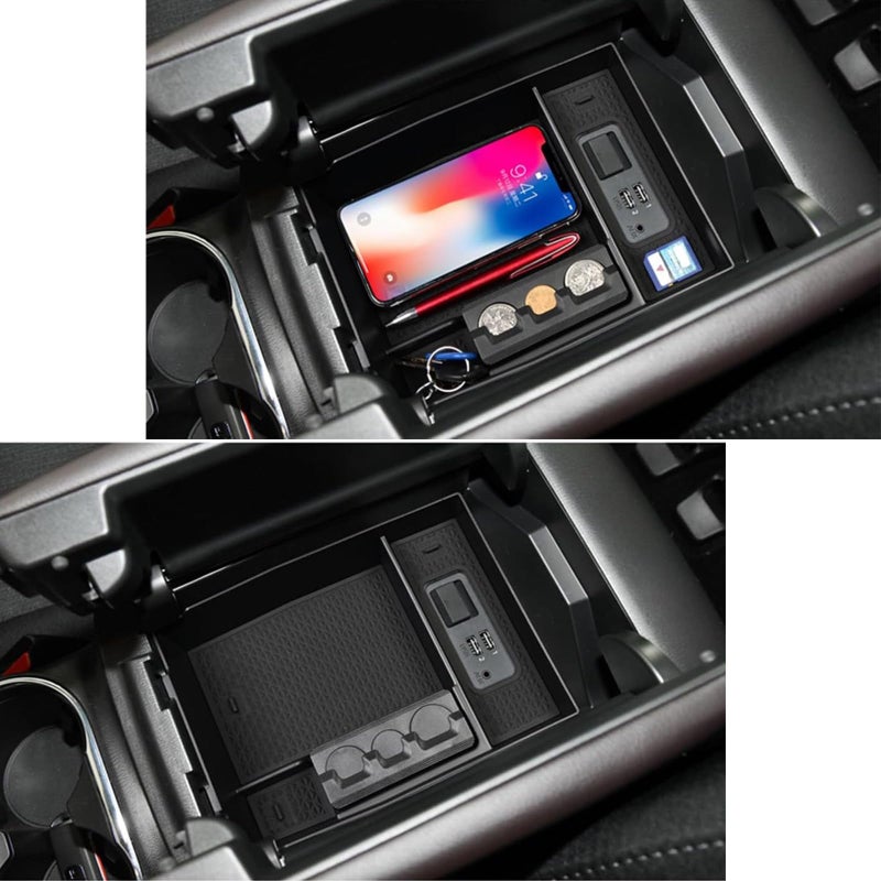 LLKUANG لسيارة مازدا CX-8 CX-9 2016-2024 CX8 CX9 صندوق تخزين مركزي لتنظيم علبة الذراع المركزية لسيارة - Image 3